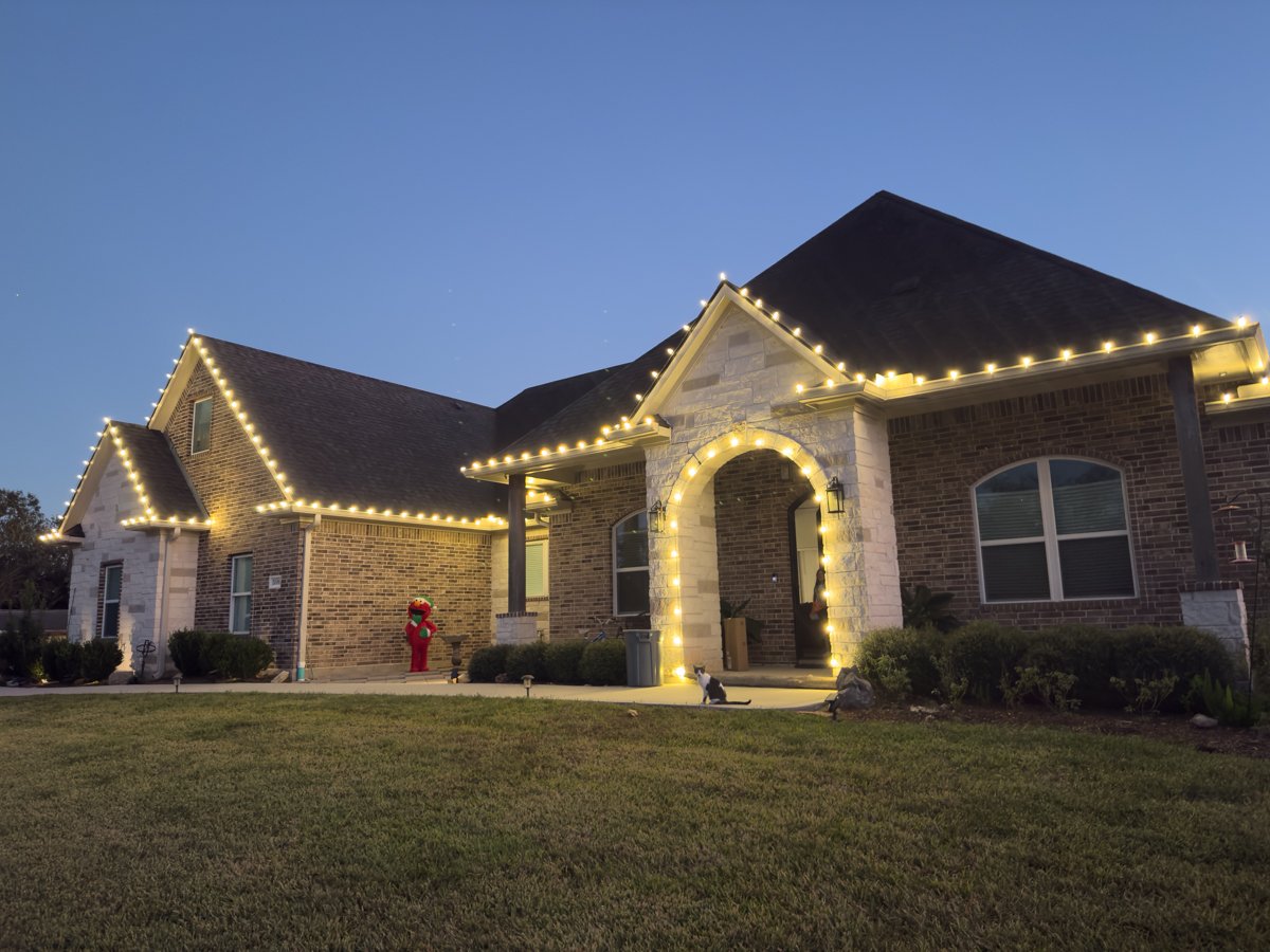 Christmas light installation, photo from Jorge De La Garza's review