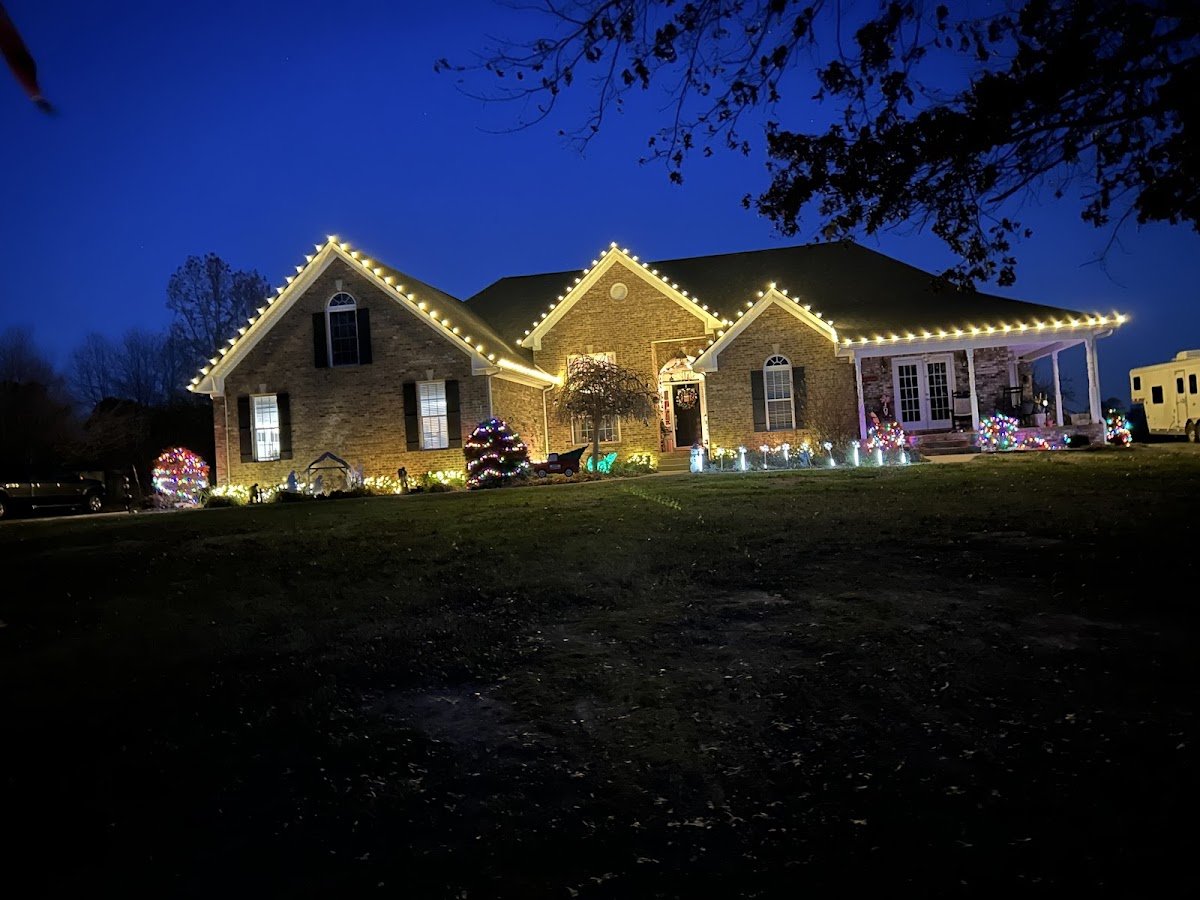 Christmas light installation, photo from kellee helwig's review