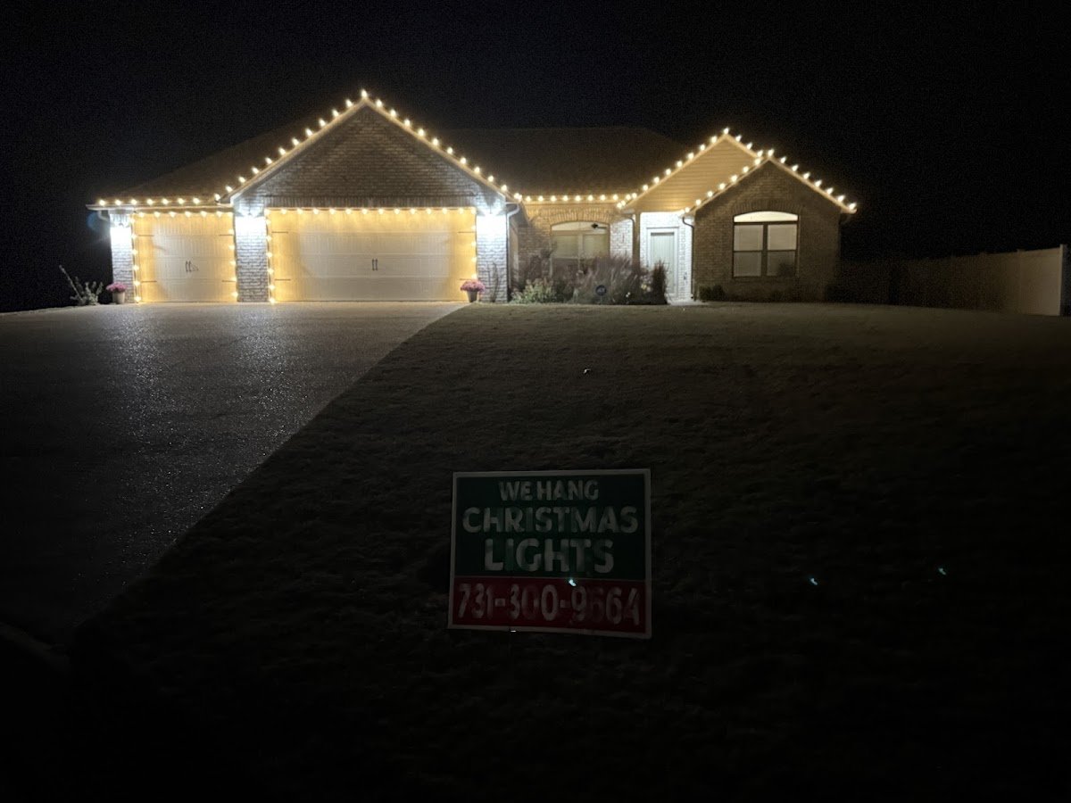 Christmas light installation, photo from Abi's review