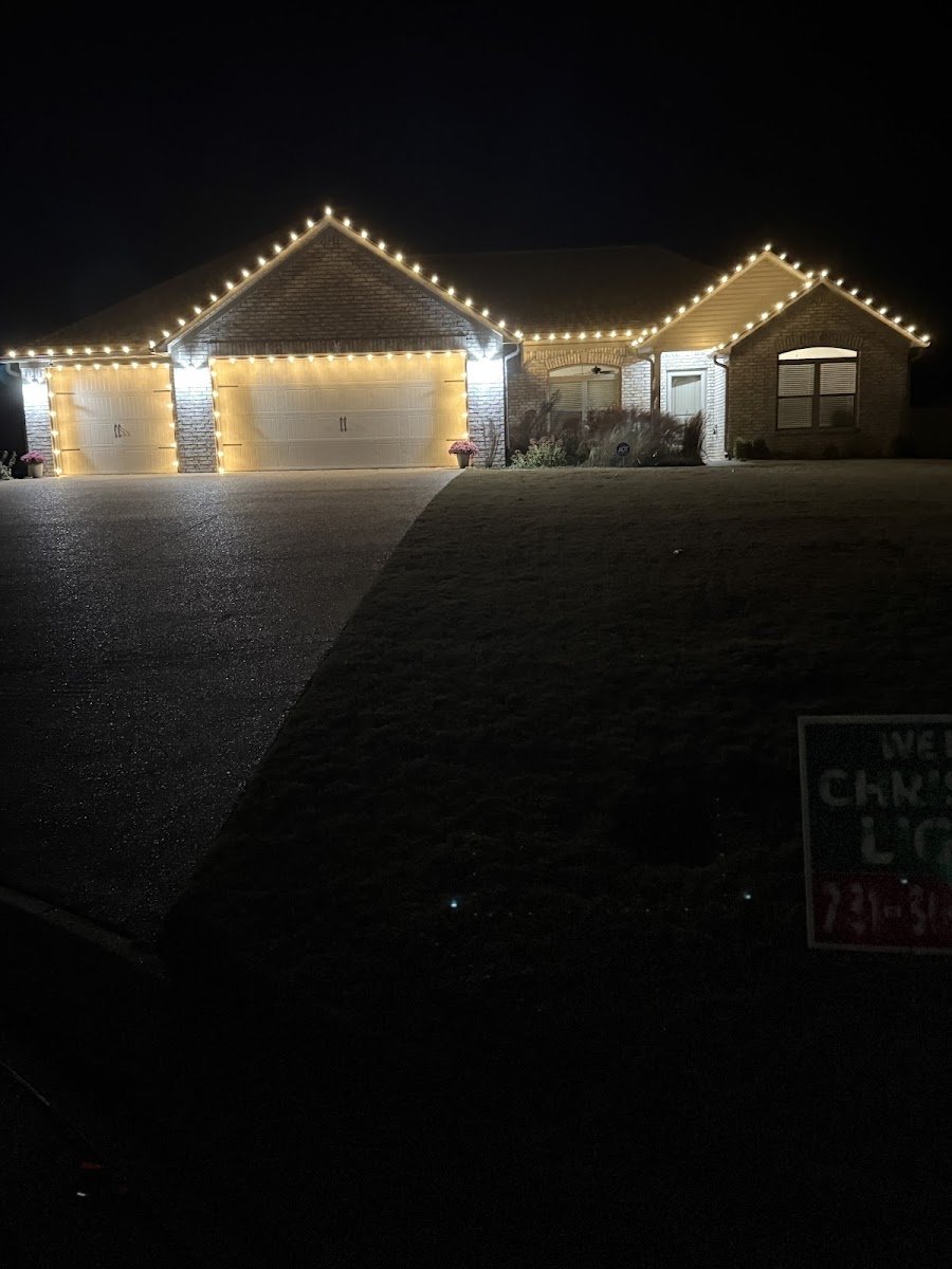 Christmas light installation, photo from Abi's review