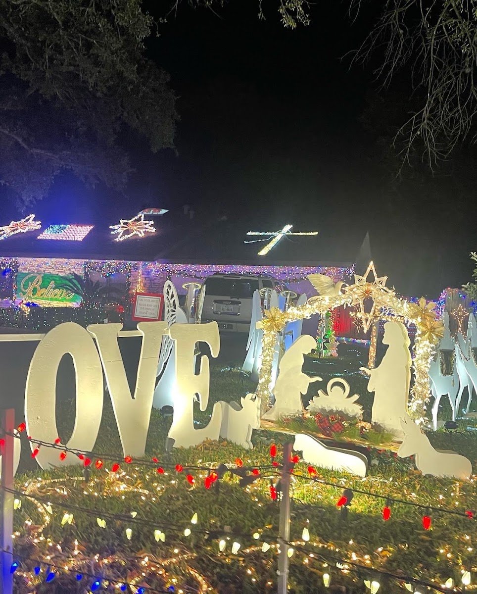 Christmas light installation, photo from Kimberly Feathers's review