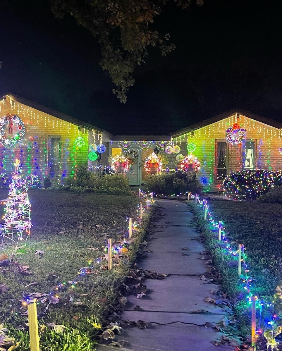 Christmas light installation, photo from Kimberly Feathers's review