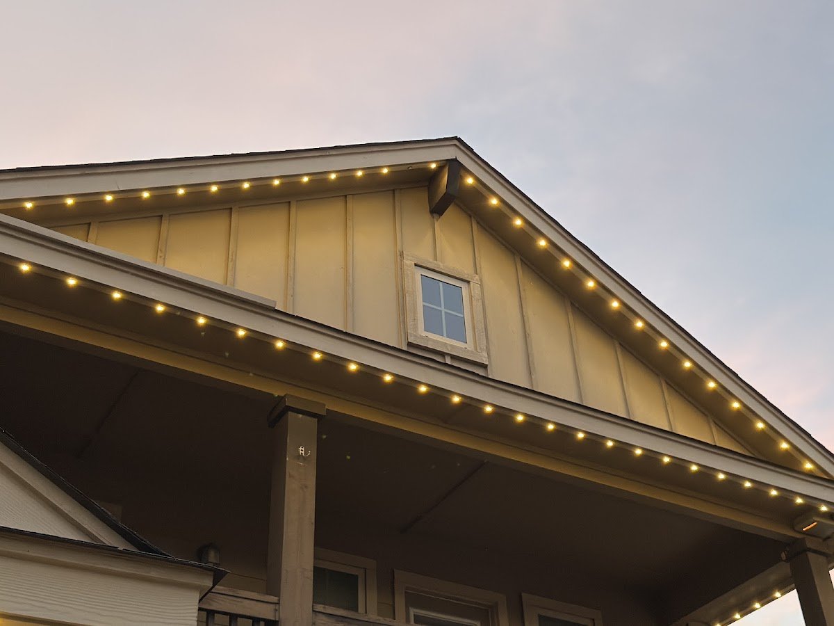 Christmas light installation, photo from Kristey Kelley's review