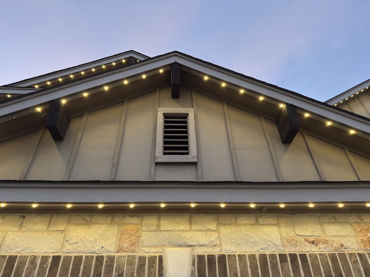 Christmas light installation, photo from Kristey Kelley's review