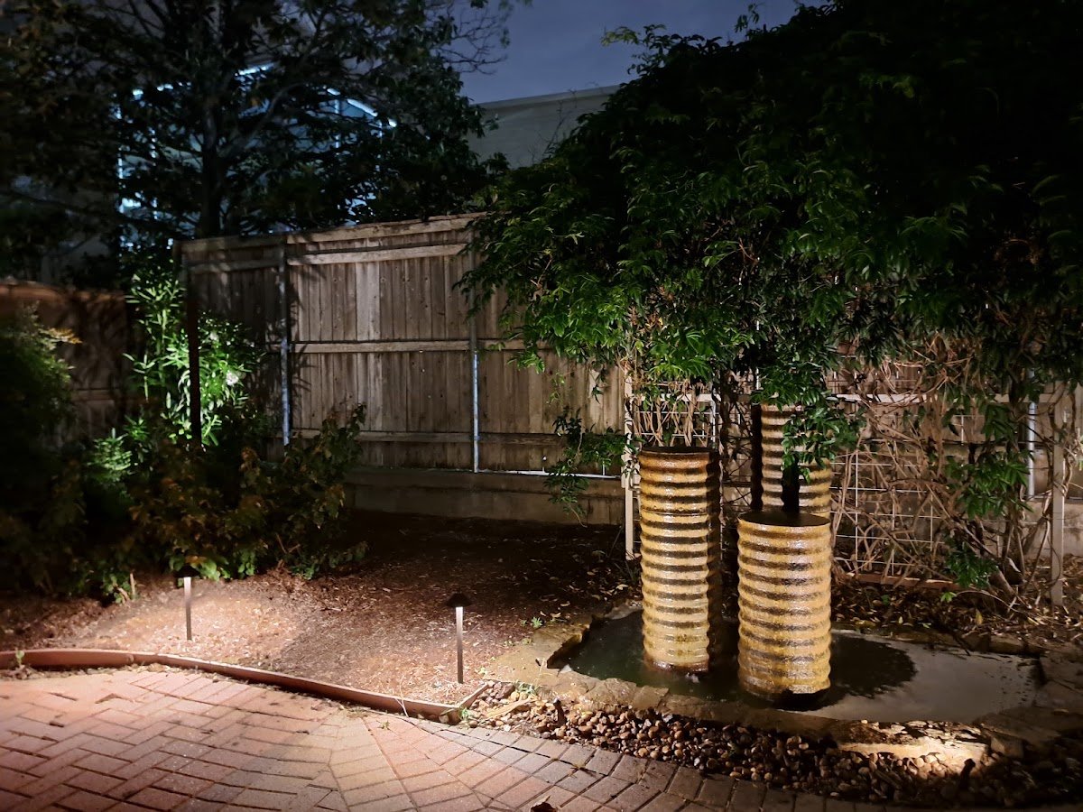 Christmas light installation, photo from Gayle Collins's review
