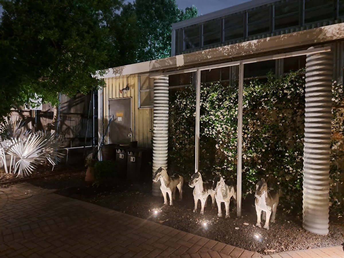 Christmas light installation, photo from Gayle Collins's review