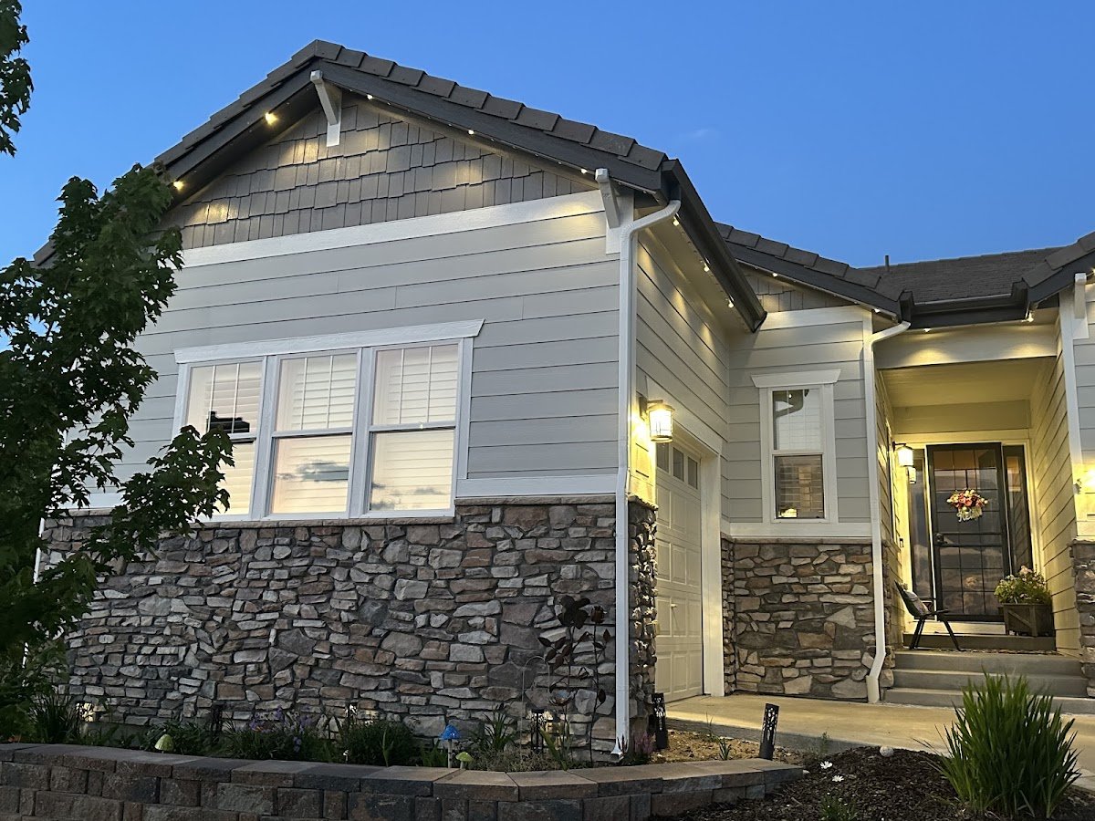 Christmas light installation, photo from Christine Adams's review