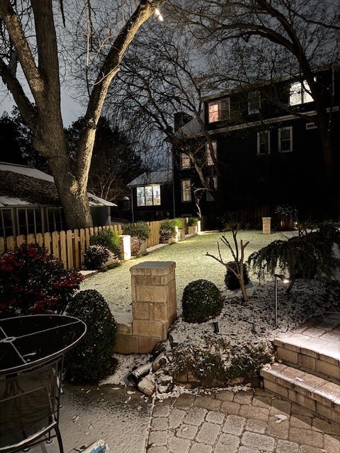Christmas light installation, photo from Dfish's review