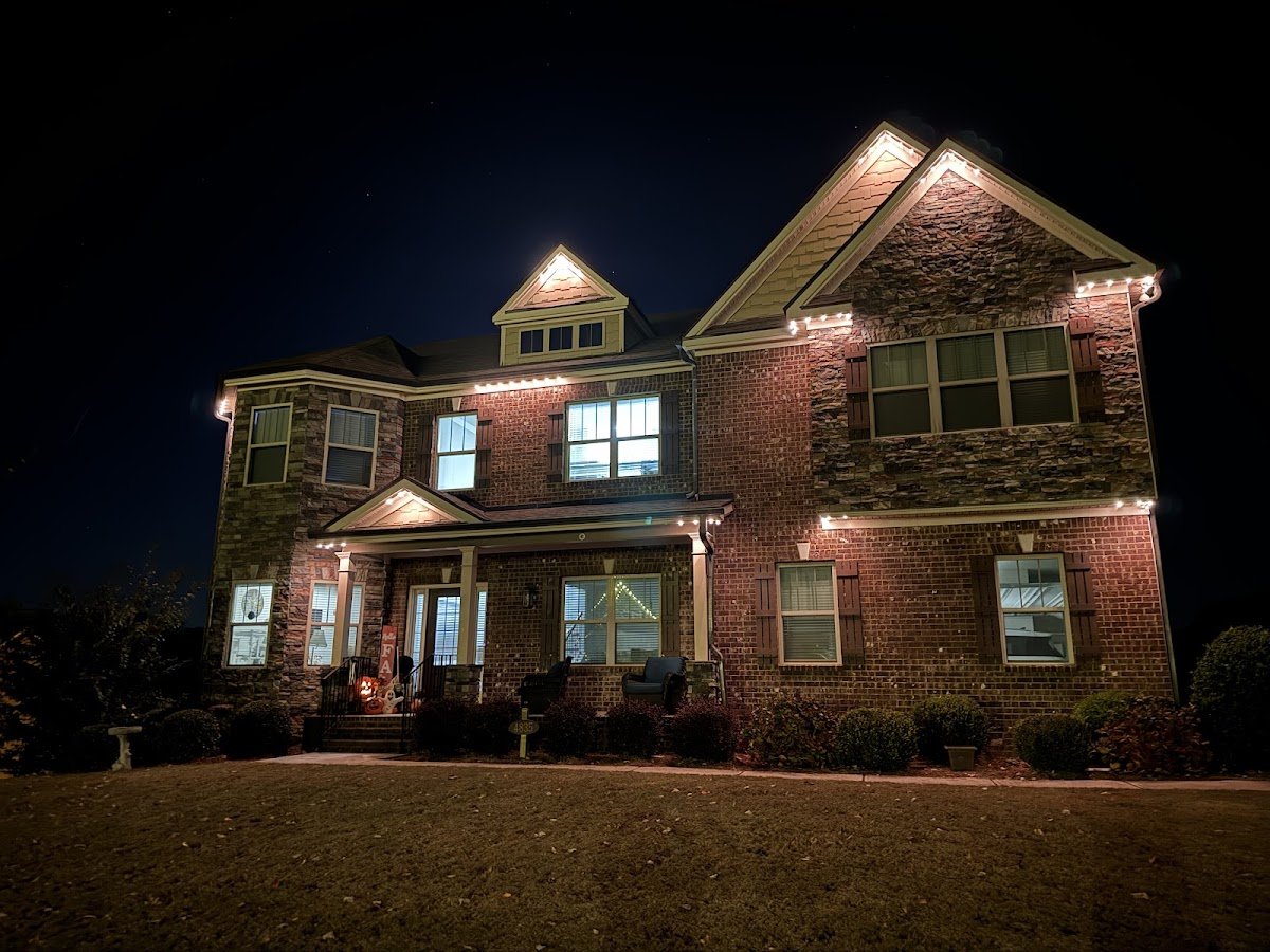 Christmas light installation, photo from Ken Smith's review