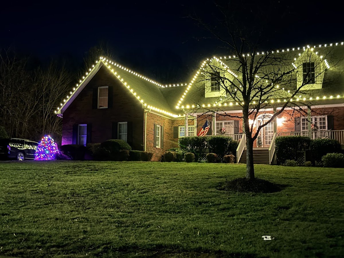 Christmas light installation, photo from Leanne Fontenot's review
