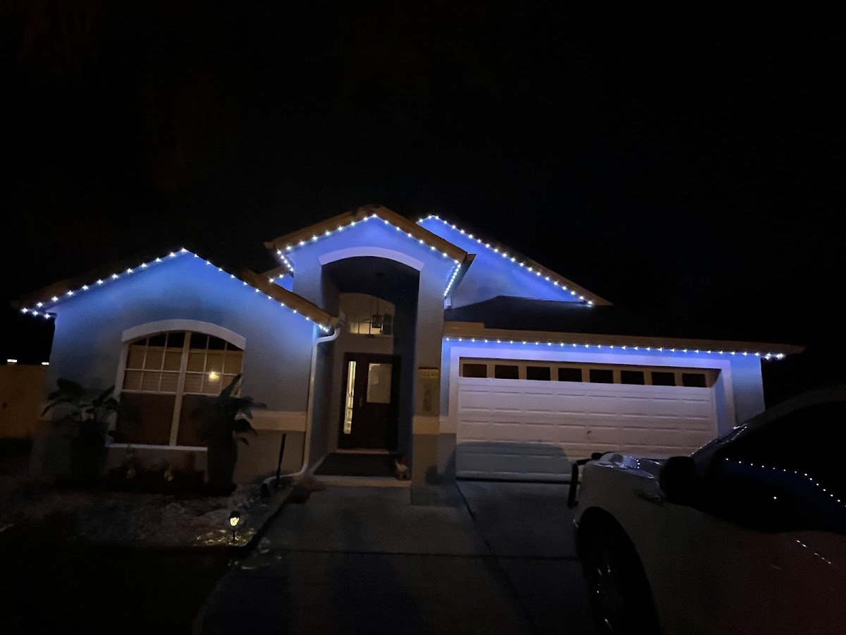 Christmas light installation, photo from Douglas Warner's review
