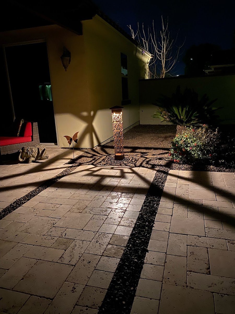 Christmas light installation, photo from Maria Garcia's review