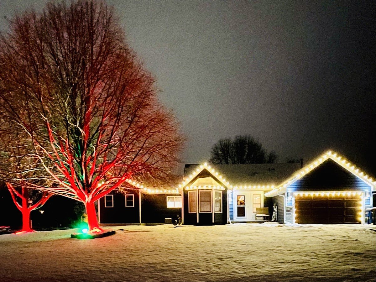 Christmas light installation, photo from Joe Shilkrot's review
