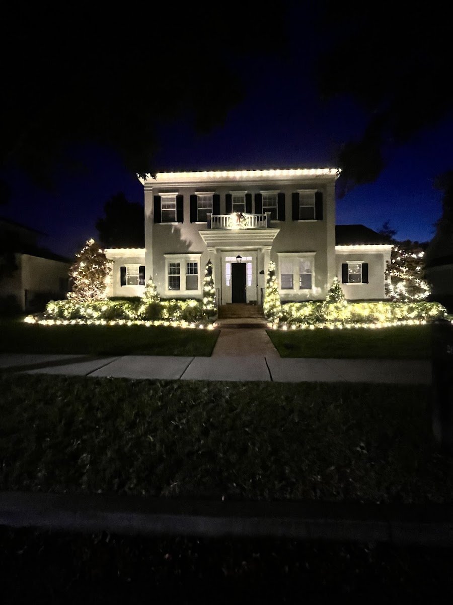 Christmas light installation, photo from Sue Breazeale's review
