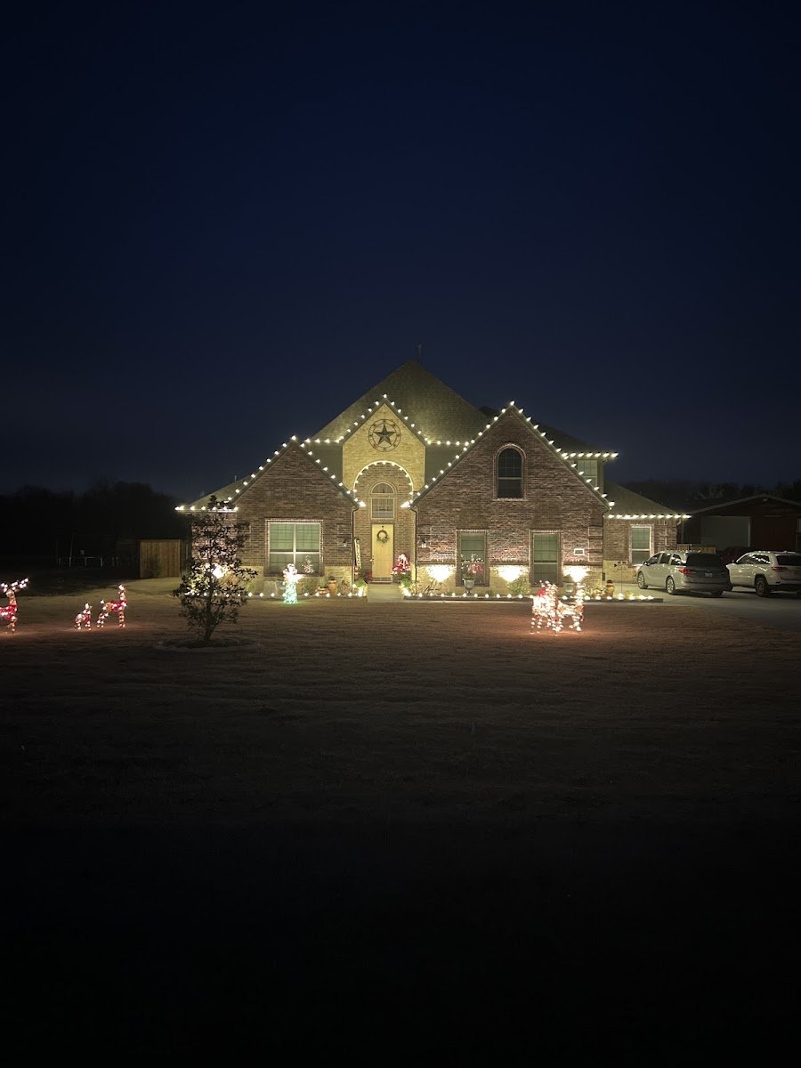 Christmas light installation, photo from Heather Schnoebelen's review