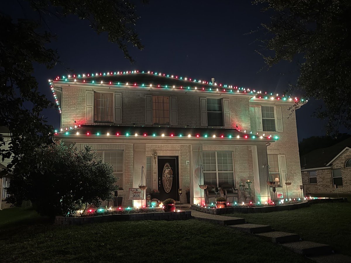 Christmas light installation, photo from Amanda Dent's review