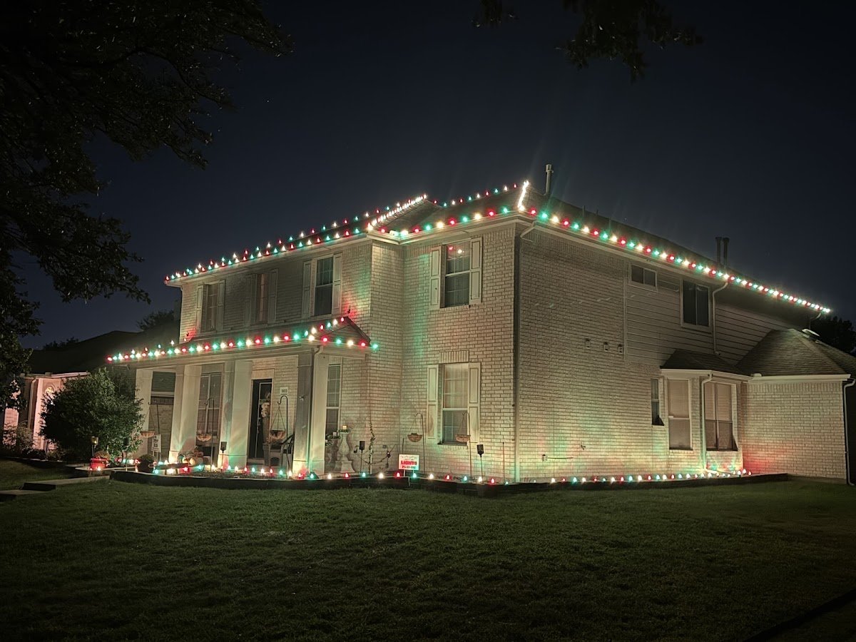 Christmas light installation, photo from Amanda Dent's review