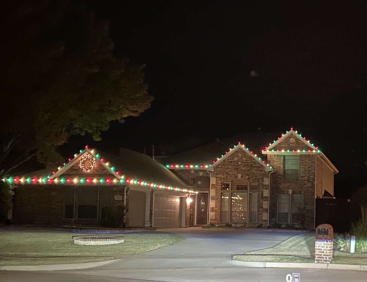 Christmas light installation, photo from a murray's review