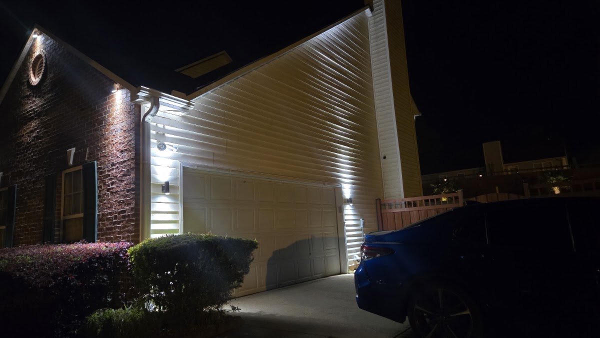 Christmas light installation, photo from Dave Russell's review