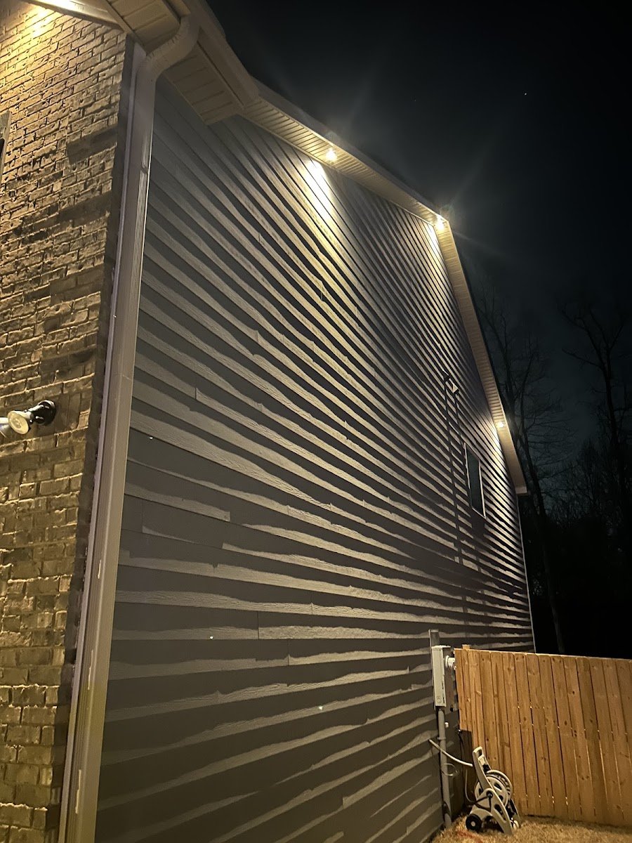 Christmas light installation, photo from Armand Cain's review