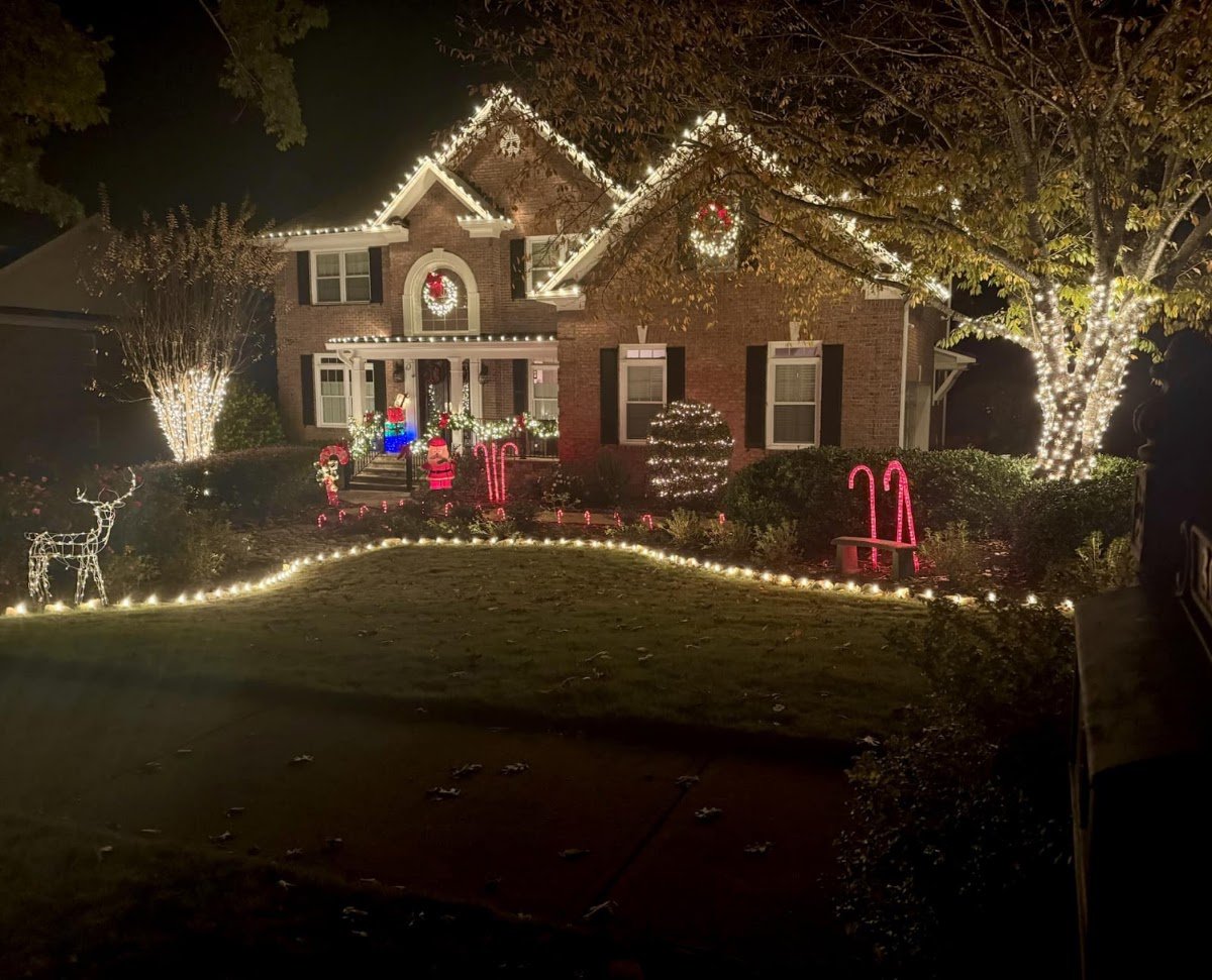 Christmas light installation, photo from Jared Rhodenizer's review