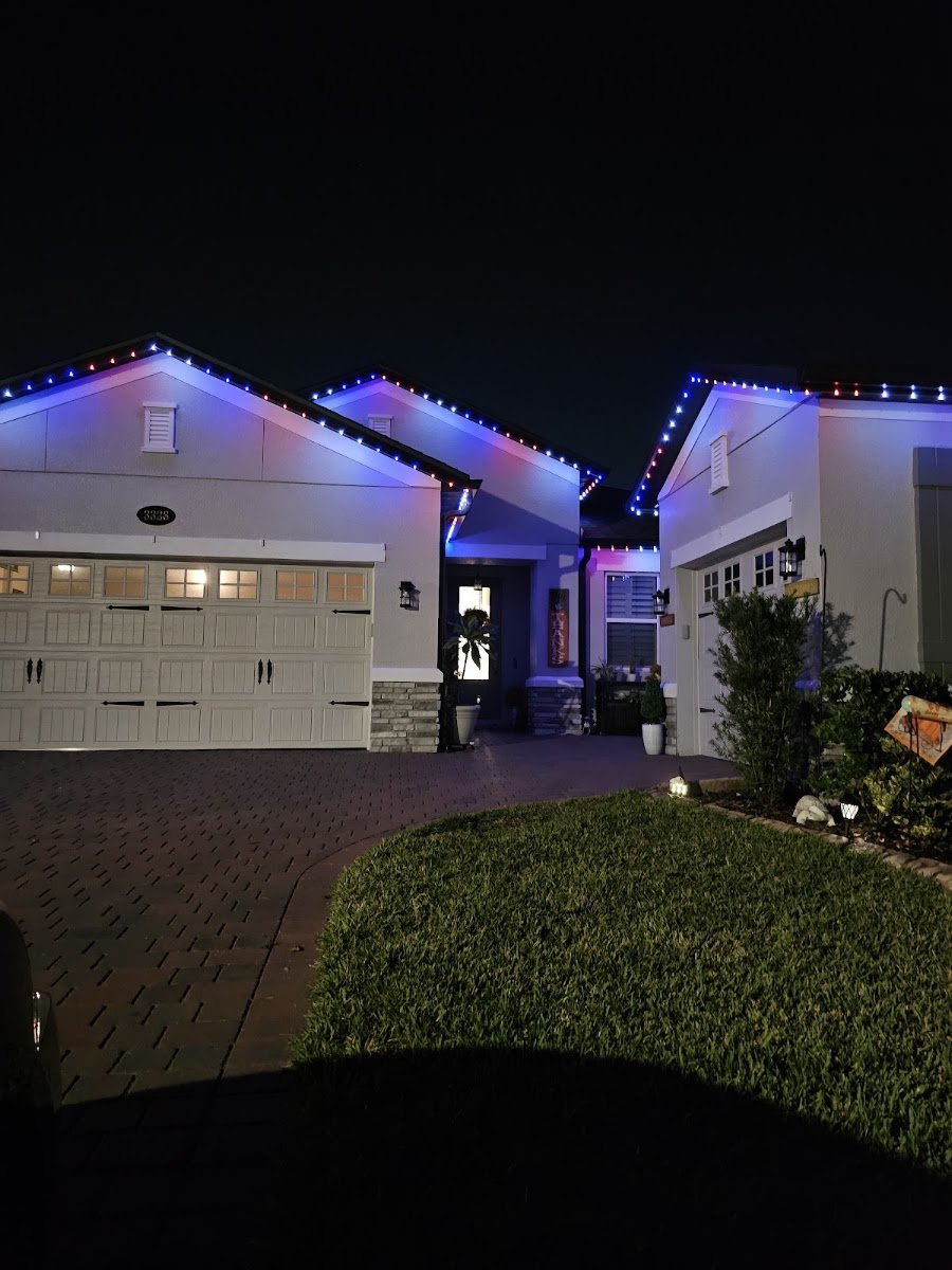 Christmas light installation, photo from Stacy Jette's review