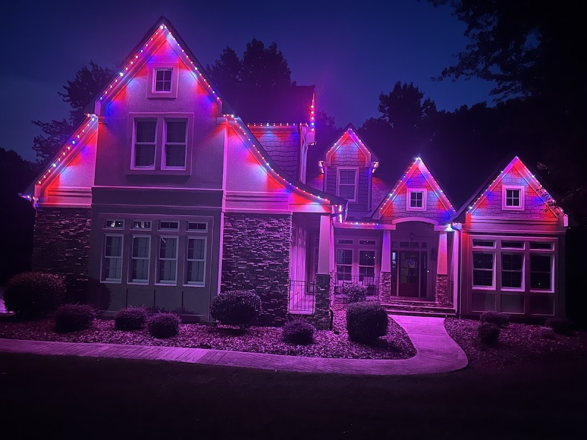 Christmas light installation, photo from Brian Rhoney's review