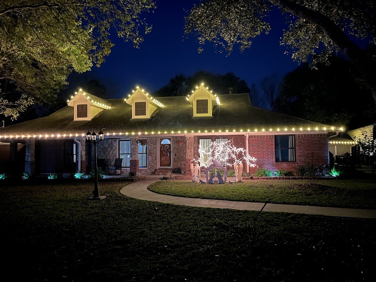 Christmas light installation, photo from Danielle Fish's review