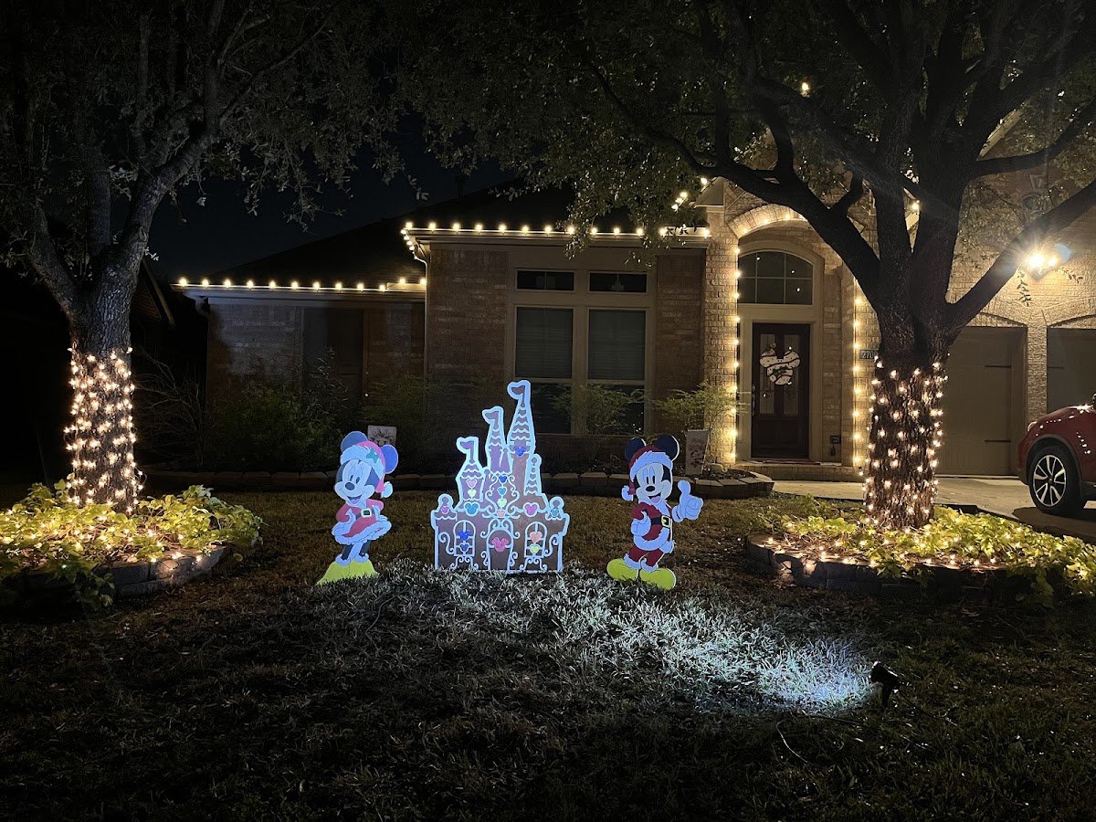 Christmas light installation, photo from Courtney Champagne's review